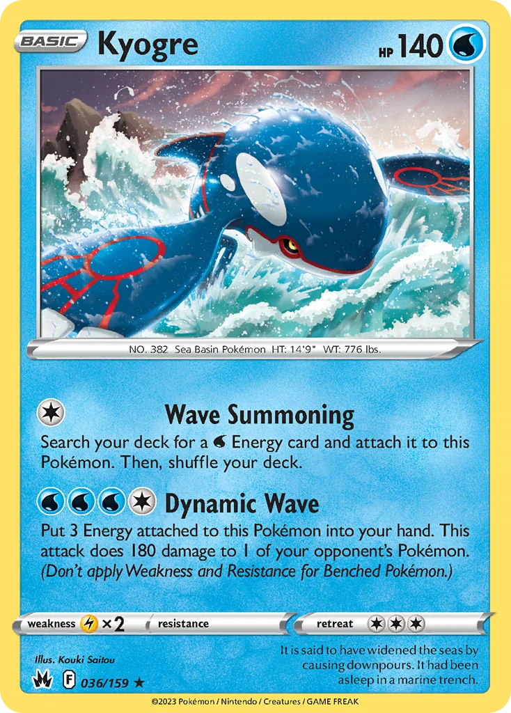 Kyogre Pokemon card