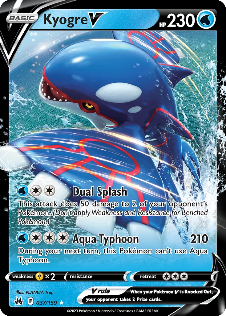 Kyogre V Pokemon card