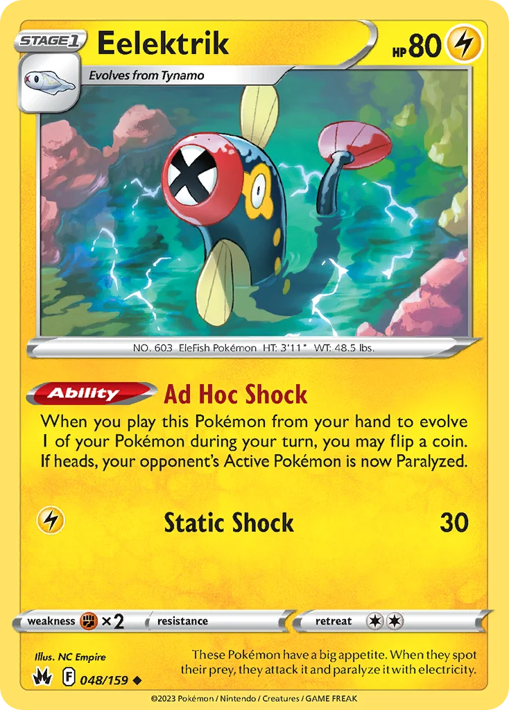 Eelektrik Pokemon card