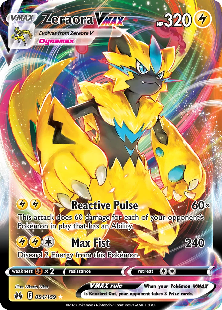 Zeraora VMAX Pokemon card