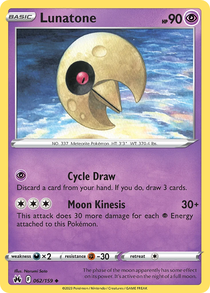 Lunatone Pokemon card