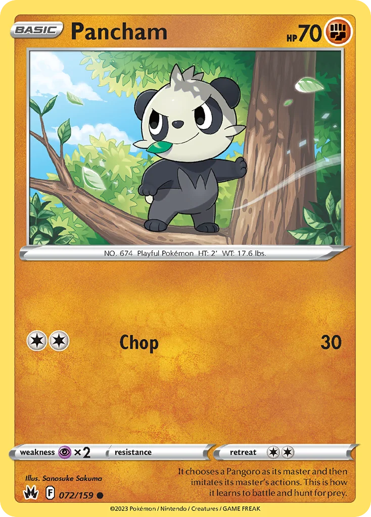 Pancham Pokemon card