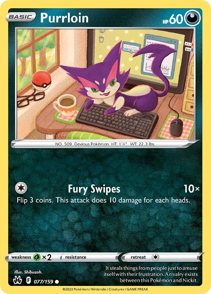 Purrloin Pokemon card