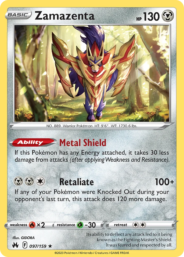 Zamazenta Pokemon card