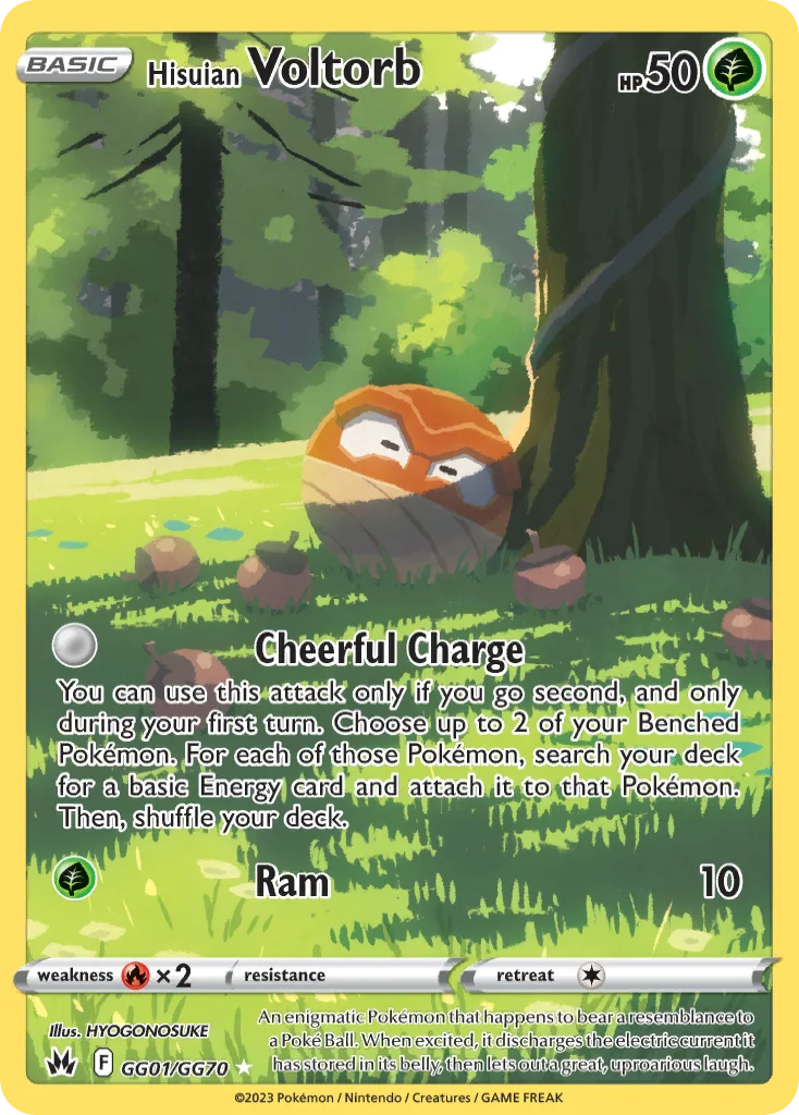 Hisuian Voltorb Pokemon card