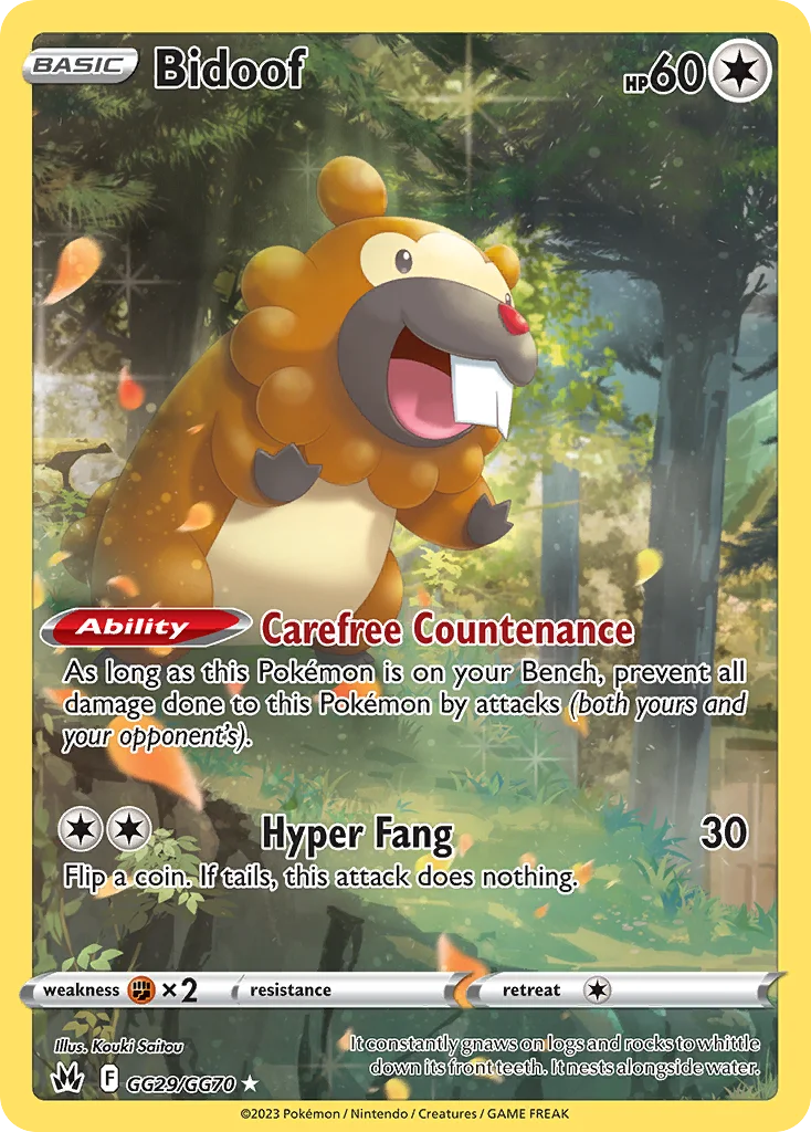 Bidoof Pokemon card