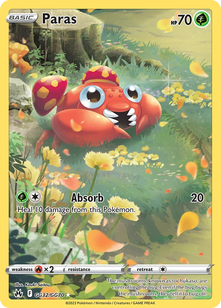 Paras Pokemon card