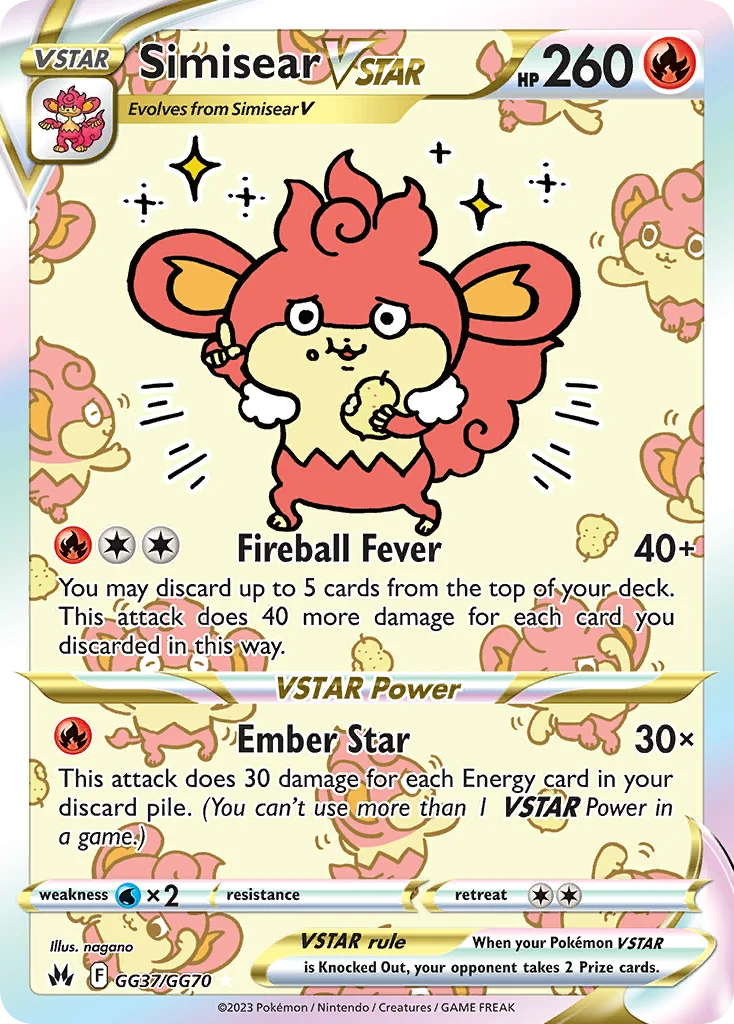 Simisear VSTAR Pokemon card