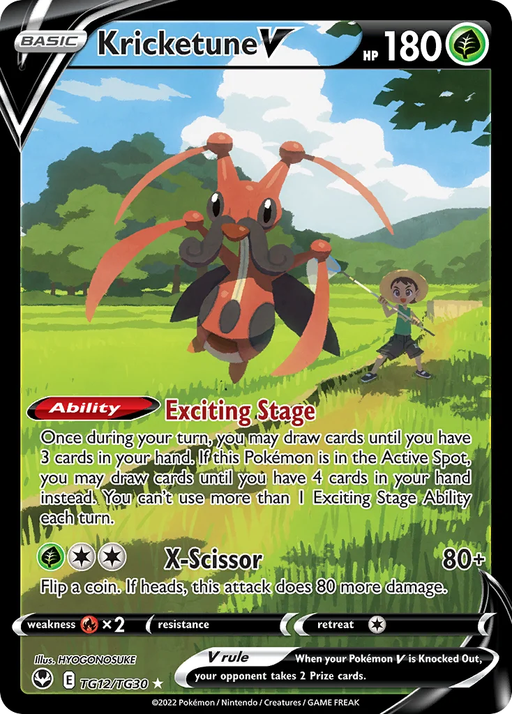 Kricketune V Pokemon card