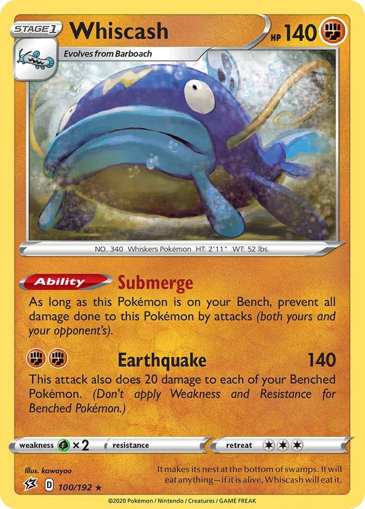 Whiscash Pokemon card