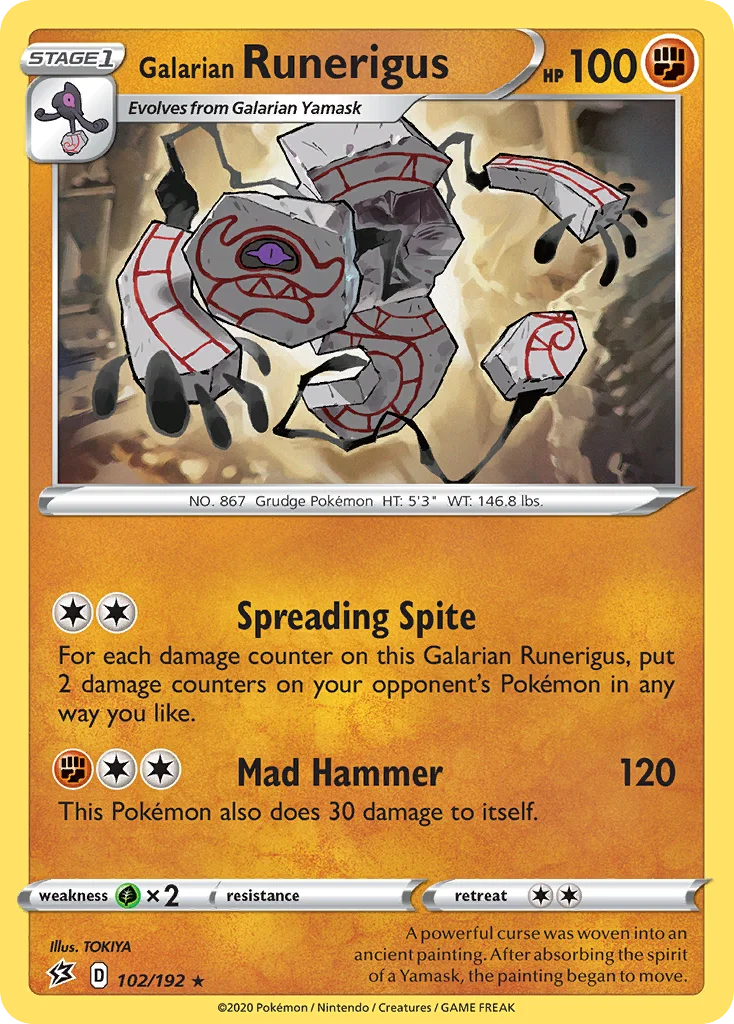 Galarian Runerigus Pokemon card