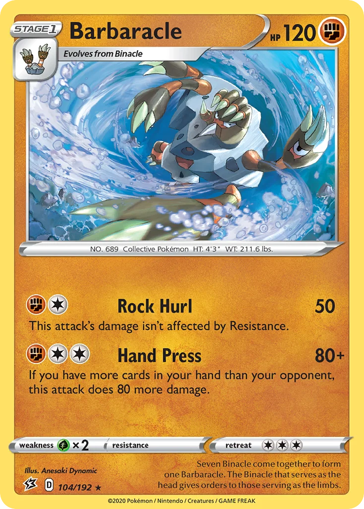 Barbaracle Pokemon card