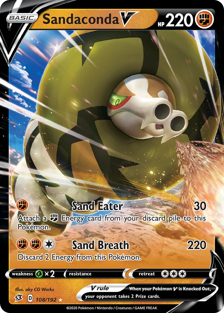 Sandaconda V Pokemon card