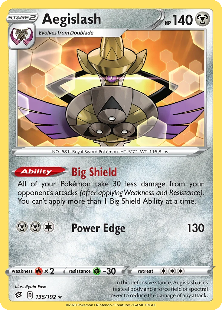 Aegislash Pokemon card