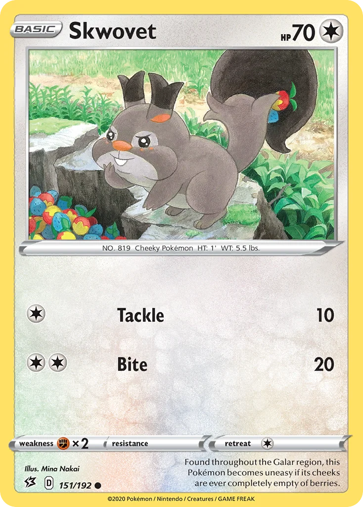 Skwovet Pokemon card