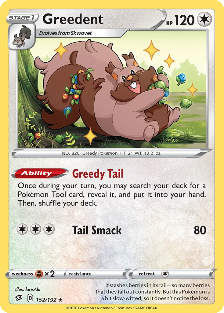 Greedent Pokemon card
