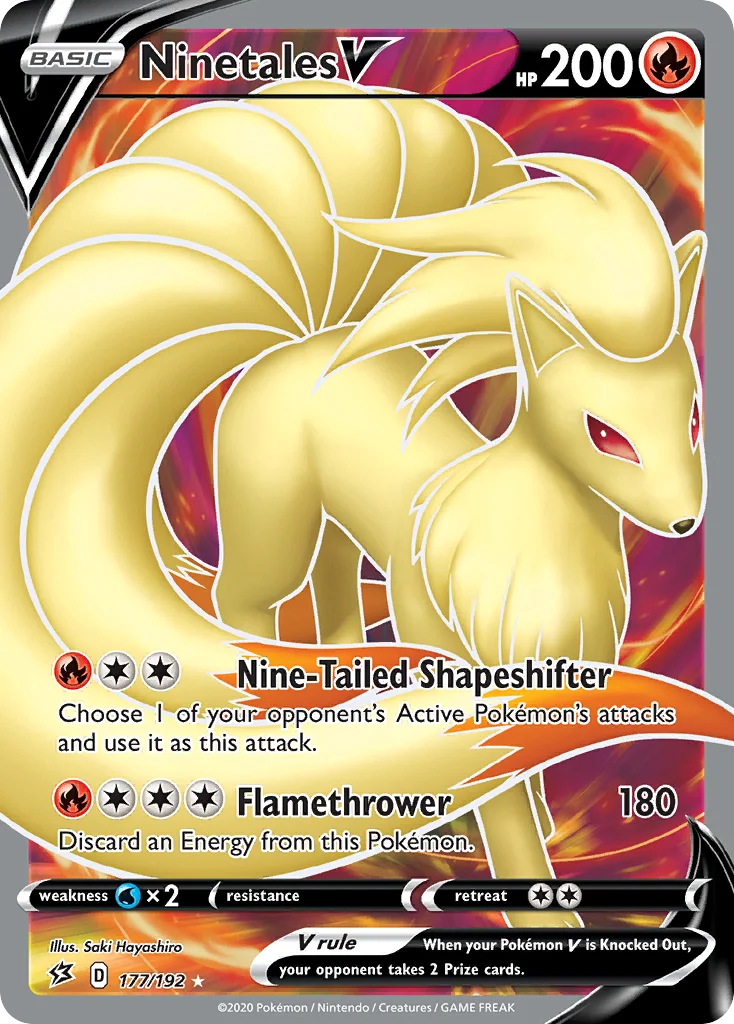 Ninetales V Pokemon card