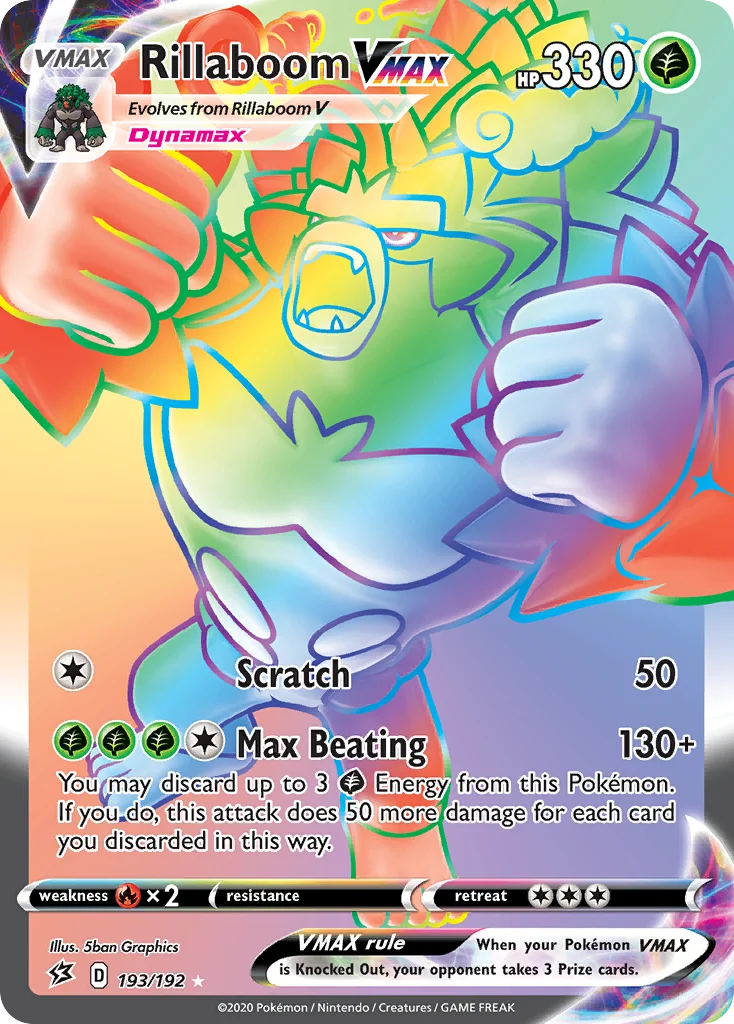 Rillaboom VMAX Pokemon card