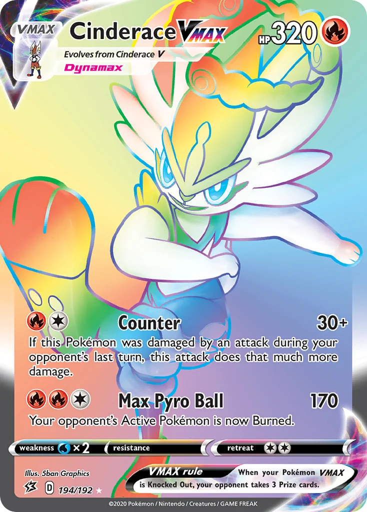 Cinderace VMAX Pokemon card