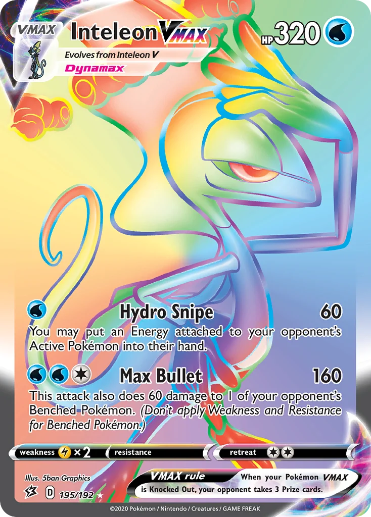 Inteleon VMAX Pokemon card