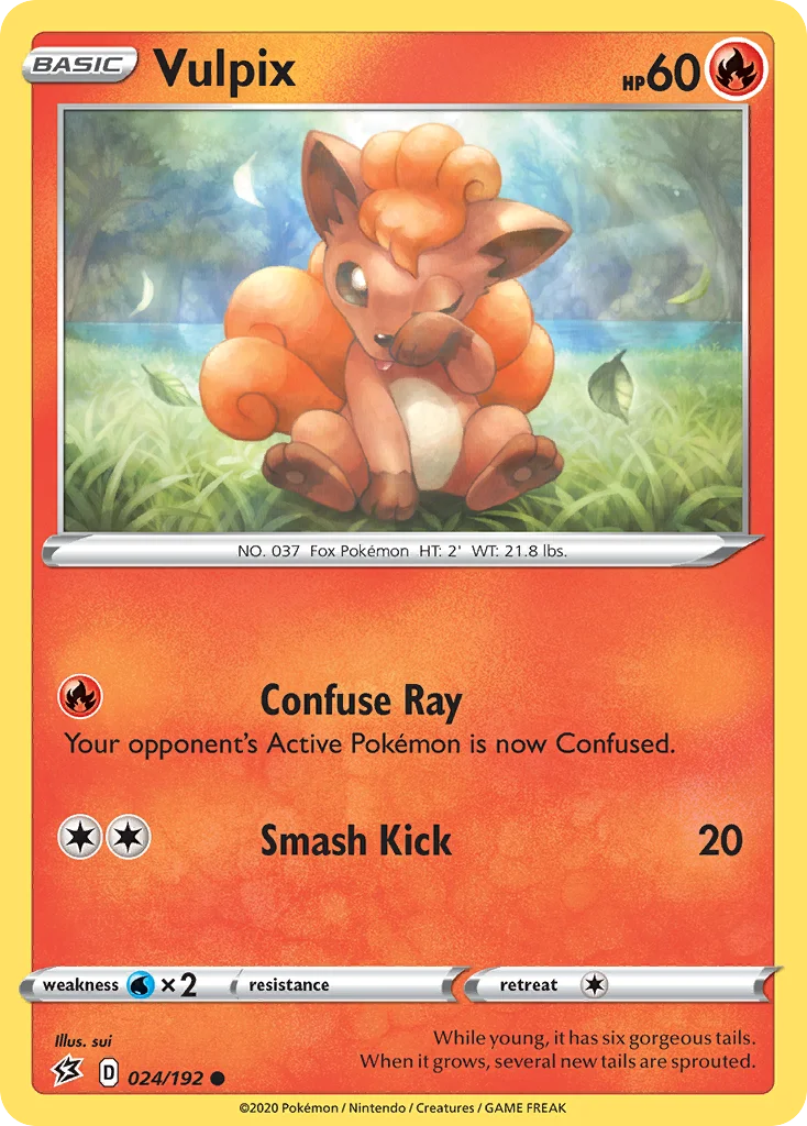 Vulpix Pokemon card