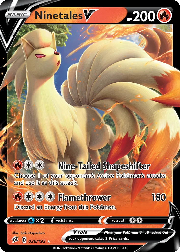 Ninetales V Pokemon card