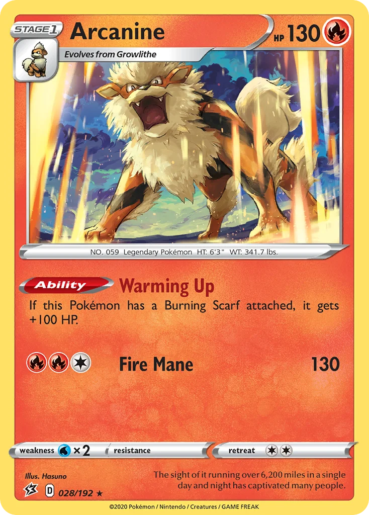 Arcanine Pokemon card