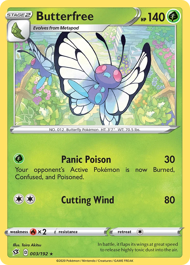 Butterfree Pokemon card