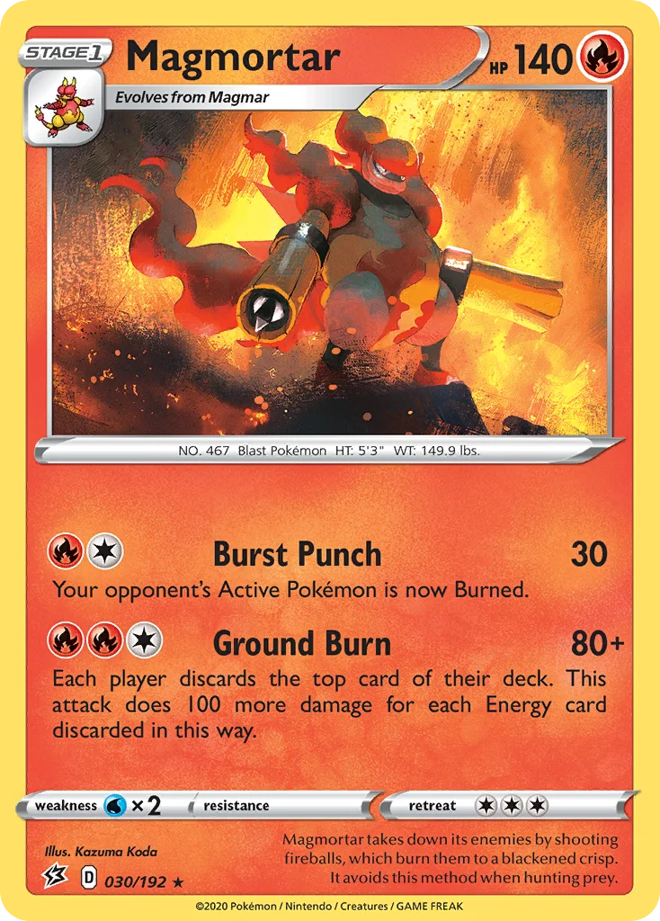 Magmortar Pokemon card