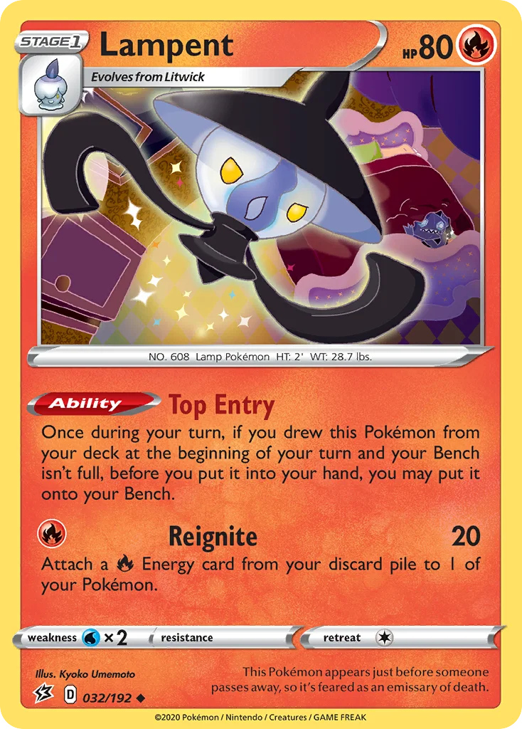 Lampent Pokemon card