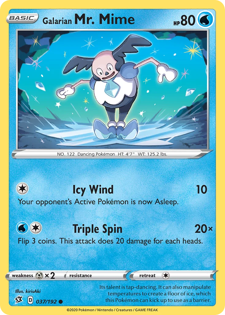 Galarian Mr. Mime Pokemon card