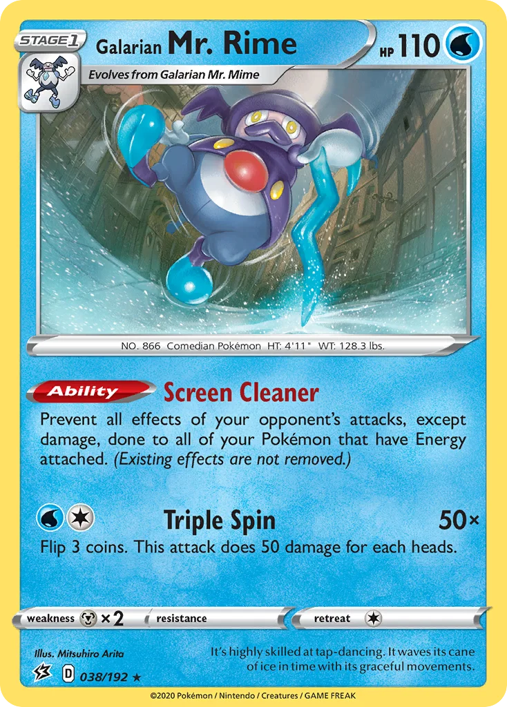 Galarian Mr. Rime Pokemon card