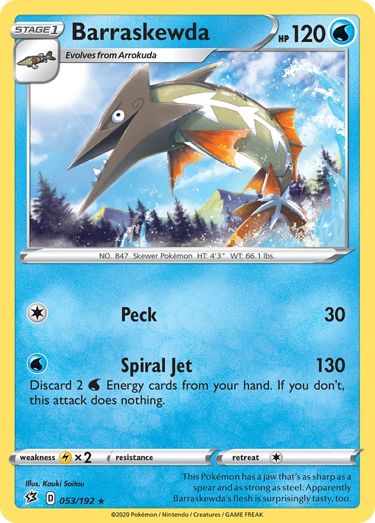 Barraskewda Pokemon card