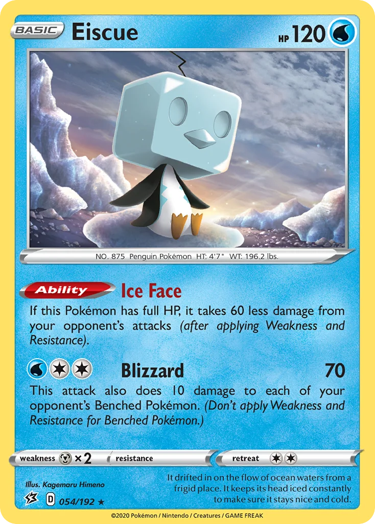 Eiscue Pokemon card