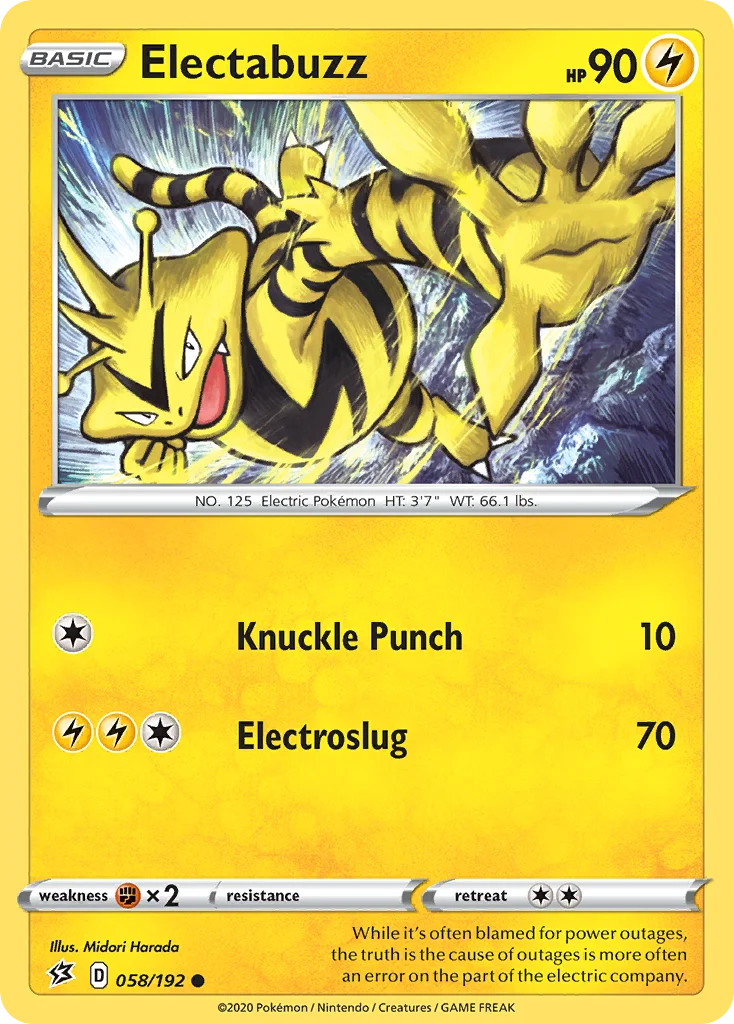 Electabuzz Pokemon card