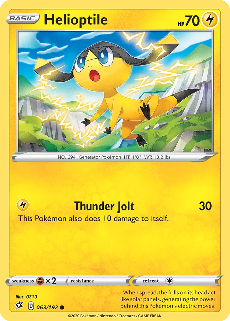 Helioptile Pokemon card