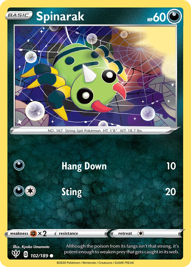 Spinarak Pokemon card