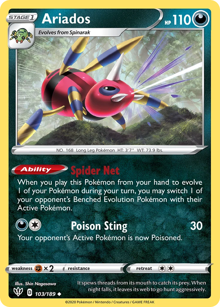 Ariados Pokemon card