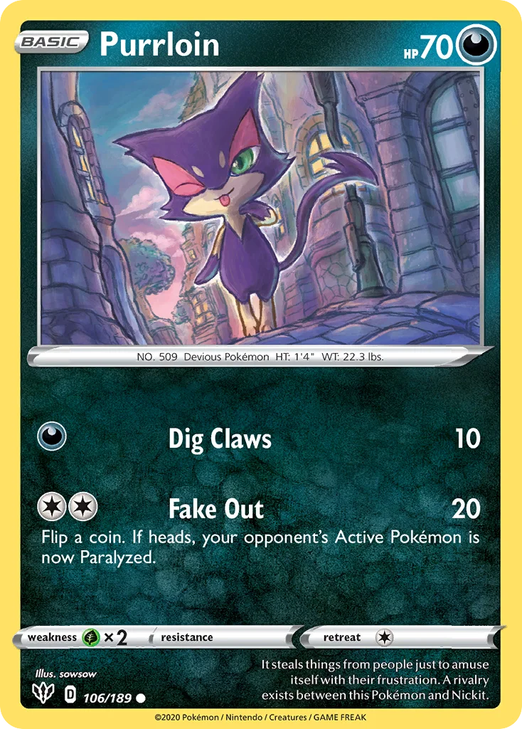 Purrloin Pokemon card