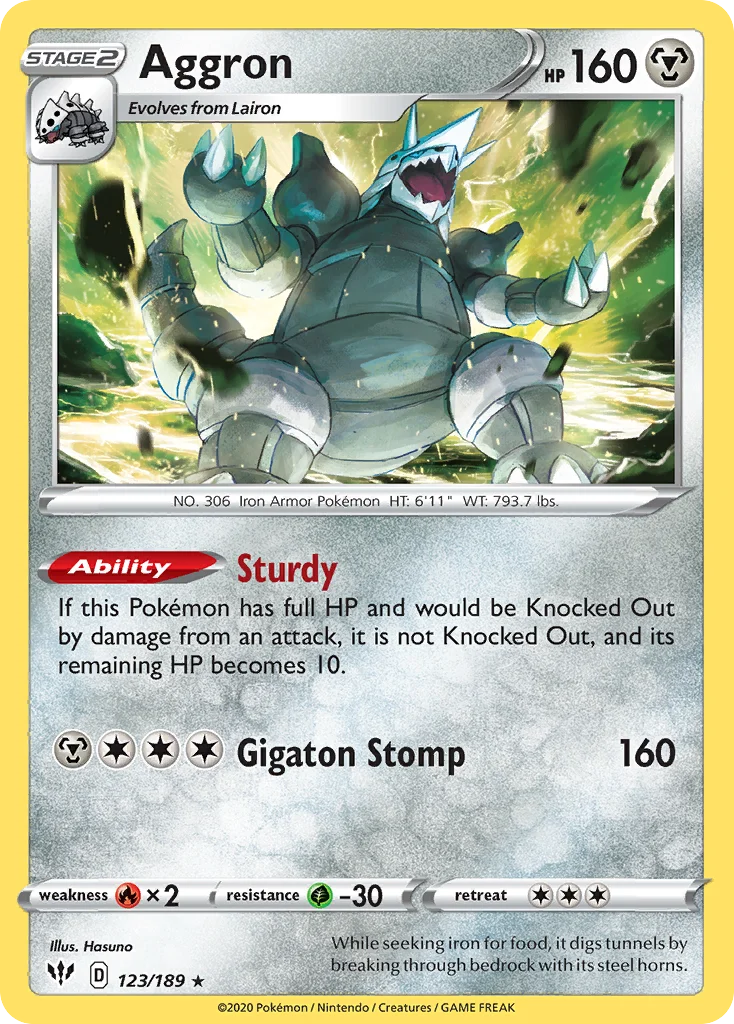 Aggron Pokemon card