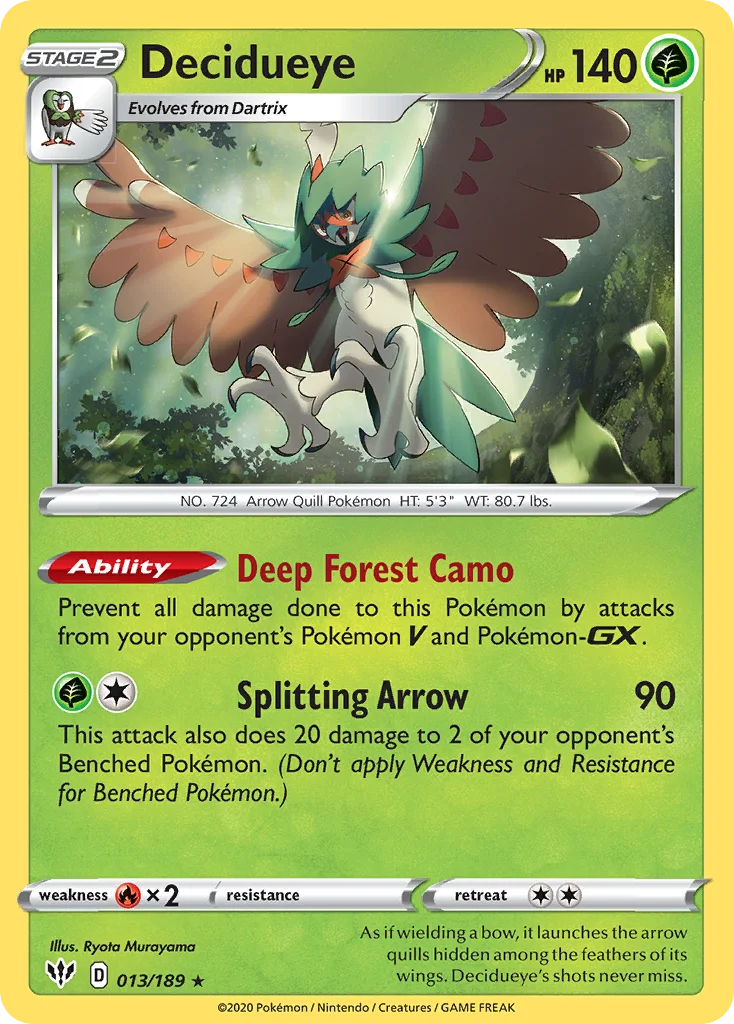 Decidueye Pokemon card