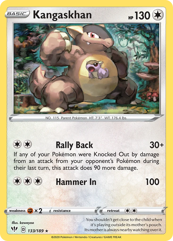 Kangaskhan Pokemon card