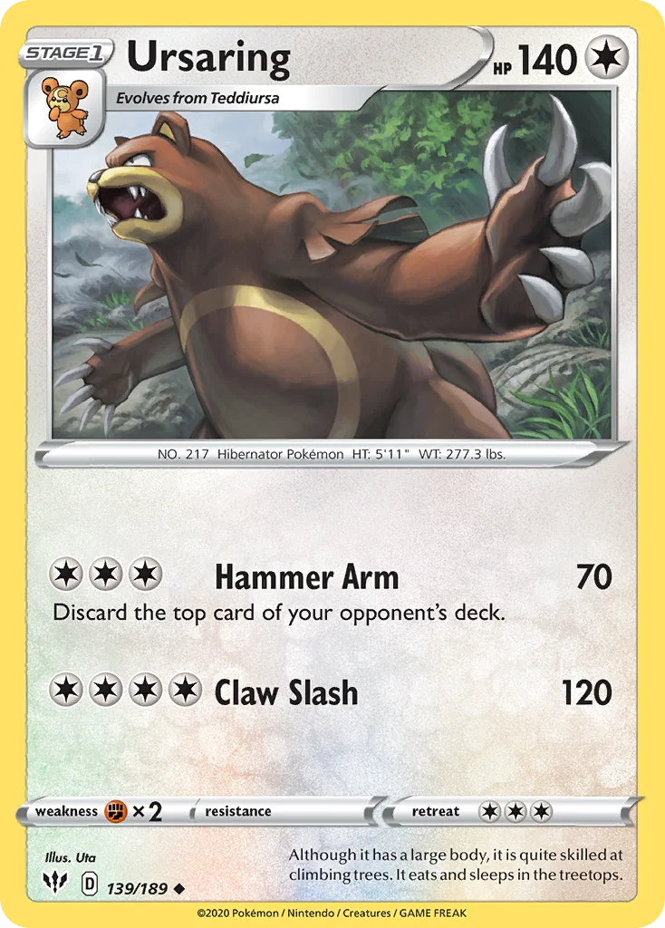Ursaring Pokemon card