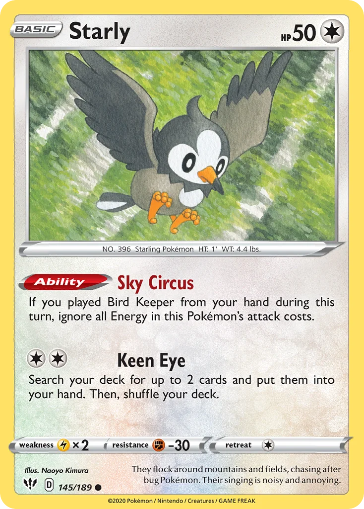 Starly Pokemon card