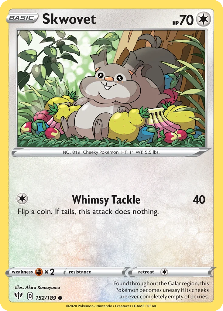 Skwovet Pokemon card
