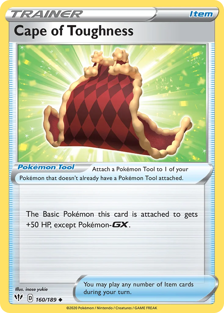 Cape of Toughness Pokemon card