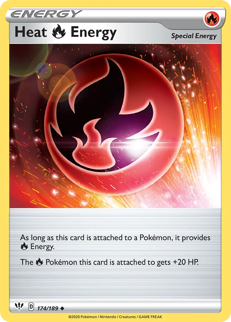 Heat Fire Energy Pokemon card