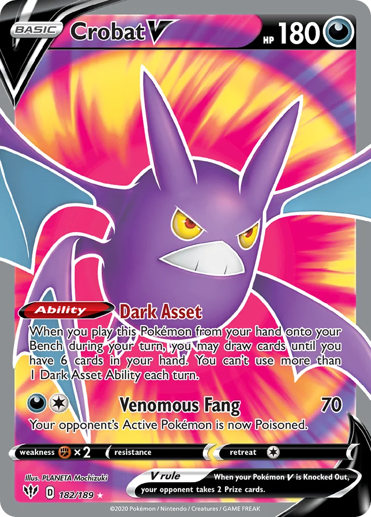 Crobat V Pokemon card