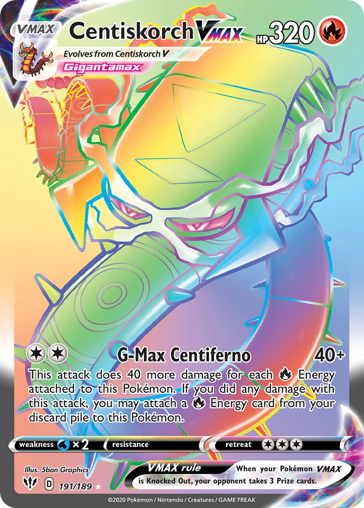 Centiskorch VMAX Pokemon card