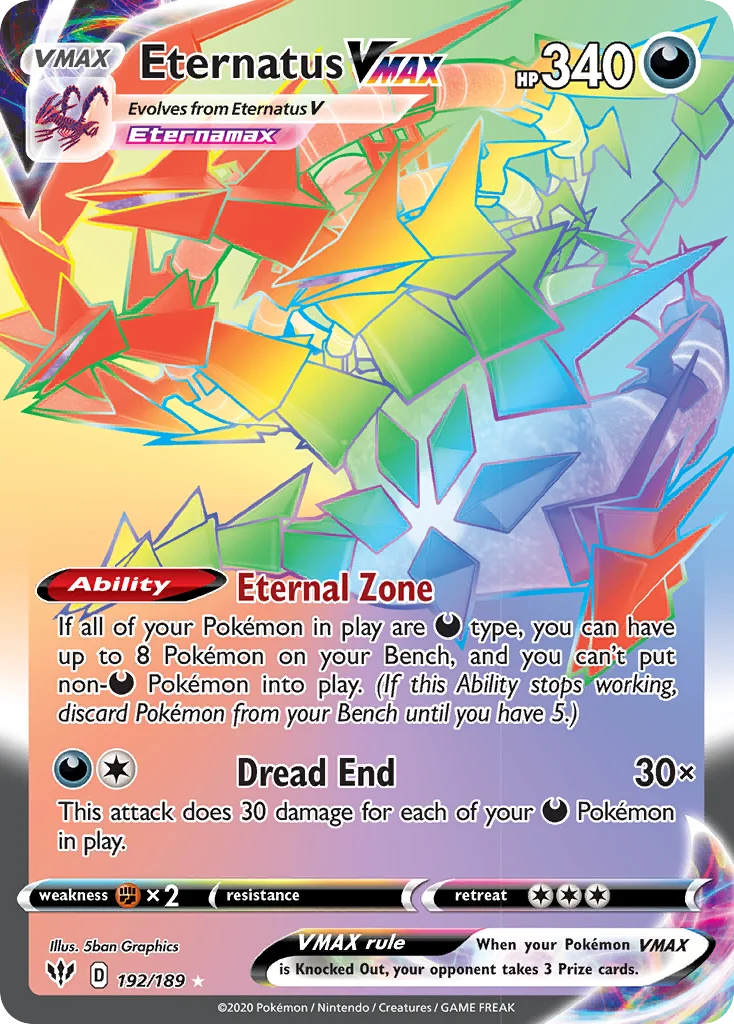 Eternatus VMAX Pokemon card